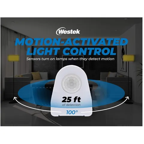 Motion Activated Light Control, 2-Pack - 25ft Range