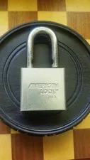 Vtg American  Padlock Lock Series 5260  Hardened Steel Restricted R-2 keyway 