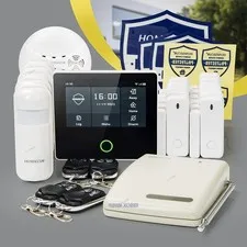 HOMSECUR Wireless WIFI 4G GSM LCD Burglar 4.3" Alarm System Touch Screen
