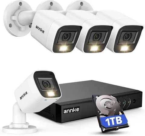 ANNKE 8CH 3K Lite 2MP CCTV Wired Security Camera System Outdoor, 1TB HDD | AI Hu