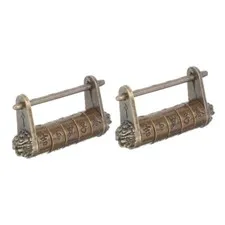 2 Pieces Vintage Combination Padlock Ancient Style Locks for Luggage