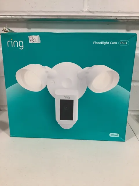 Ring Floodlight Cam Wired Plus Motion-Activated Camera 1080p White