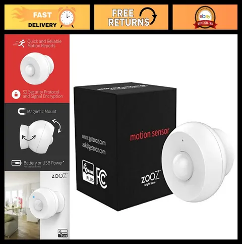 Z-Wave Long Range Motion Sensor with Magnetic Mount, Compatible with Smart Home