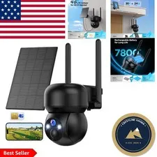 4G LTE Solar Security Camera with 360° View – No WiFi Required,  Waterproof