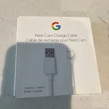 Google Nest Cam Charge Cable, 1 Meter - Snow