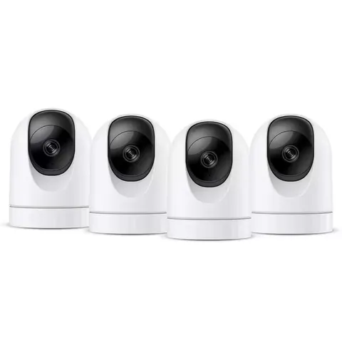 2K Wired Indoor Security Camera with 360° View, Motion Detection, 2-Way Audio, S