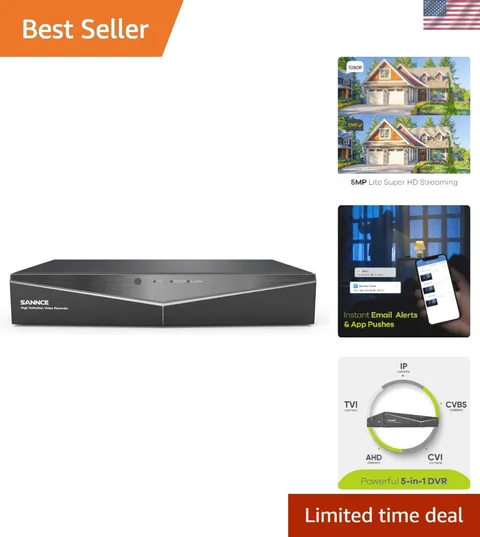 8 Channel H.264+ Surveillance DVR for Enhanced Home Security - No HDD Required