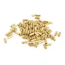 Brass Threaded Female Pillars Standoff Spacer Gold M2x8mm 100pcs
