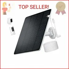 Ring Camera Solar Panel Charger, Compatible with Stick Up Cam, Stick Up Cam Pro,