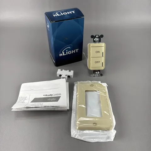 Acuity Controls  NPODM IV nLight Push Button Switch Ivory 204V9N New