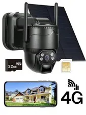 4G Solar Security Camera Outdoor Wireless HD App Control Two Way Audio
