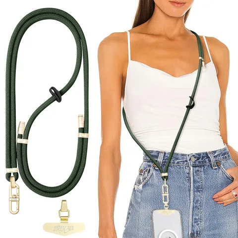 Adjustable Anti-Theft Phone Lanyard Neck & Crossbody Strap with 0.2mm Metal T...