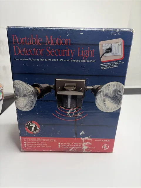 INTELECTRON Portable Motion Detector Security Light Model Outdoor BC8952K