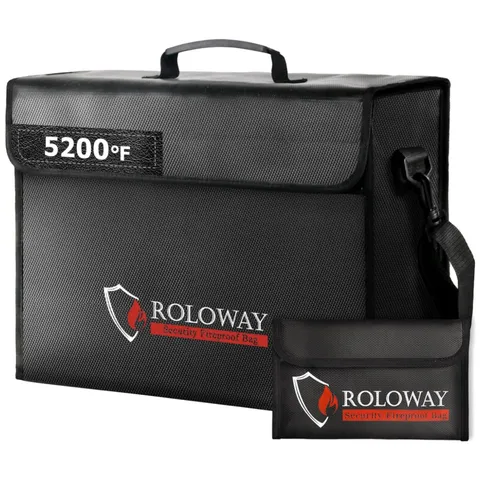 Fireproof Bag 5200℉ Heat Insulated 17x12x5.8 - Black