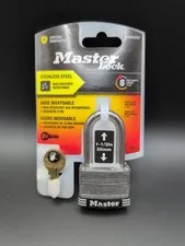 Master Lock Padlock, Laminated Stainless Steel Lock, 1-3/4 in. Wide, 1SSKADLF