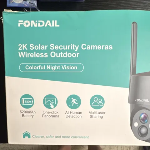 2K Solar Security Camera Wireless Outdoor 2Pcs 2.4Ghz Colorful Night Vision
