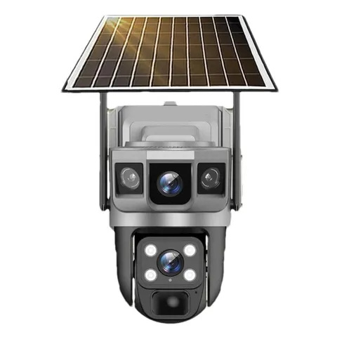 Solar 4G/WiFi CCTV – 2-Lens 3-Screen, Auto Tracking, PTZ