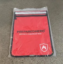PreparedHero Security Fireproof Bag Fire Resistant Portable Small Zipper Pouch