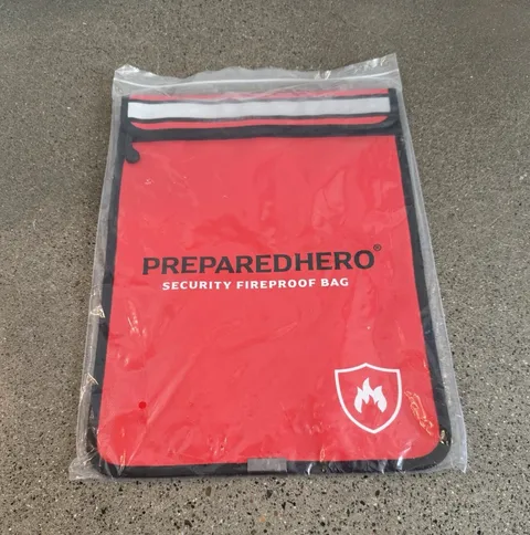 PreparedHero Security Fireproof Bag Fire Resistant Portable Small Zipper Pouch