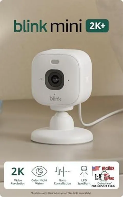 Mini 2K+ (newest model) – Plug-in Home & Pet Indoor 2 Camera Camera White