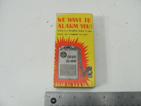 Vintage Aro Chain Burglar Alarm No. 240 With Original Box New Old Stock