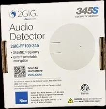 2GIG Wireless 345MHz Audio Detector Sensor White 2GIG-FF100-345 Encrypt