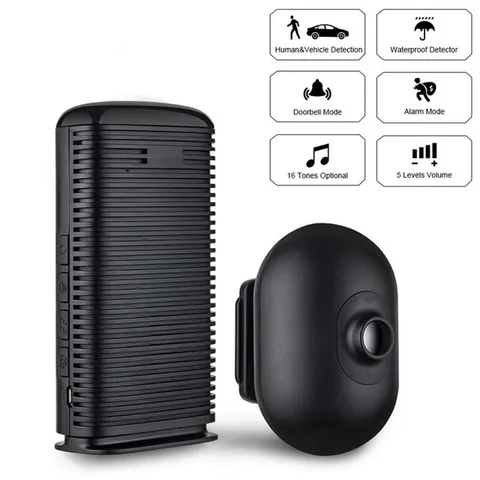 Wireless Driveway Alarm Infrared Motion Sensor Home Garage Alert Security System