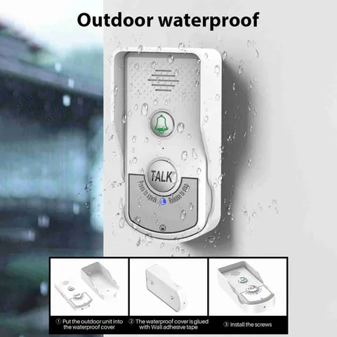 2-Wireless Doorbell Intercom Rechargeable Smart Intercom Doorbells For Home Real