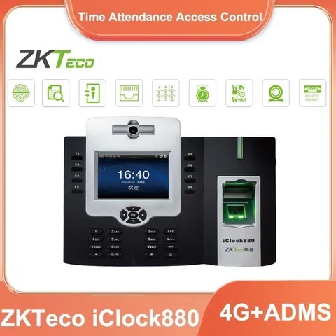 ZKTeco Iclock880+4G+ADMS 3.5" TCP/IP Fingerprint Time Attendance Machine System