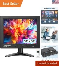 Versatile 8-Inch IPS Monitor for CCTV & Gaming with HDMI and USB Connectivity