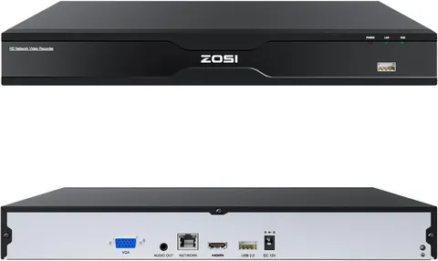 ZOSI 32Ch NVR Video for Security Camera System Work with PoE/WiFi Camera No HDD