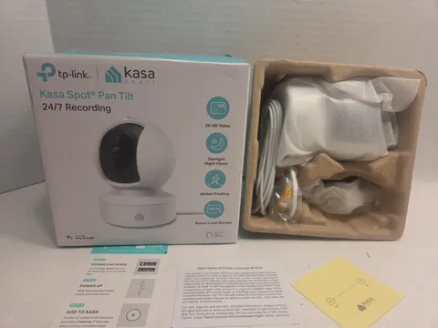 TP-Link Kasa Spot KC410S 2K HD Pan Tilt Wi-Fi Indoor Camera Night Vision Alexa