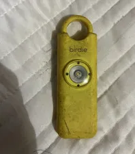 birdie Personal Attack Safety Alarm Keychain Keyring, Yellow Plastic
