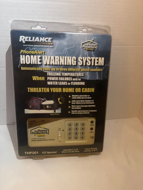 Reliance Home Cabin Warning System THP201 Remote Monitoring Phone Flood Alert