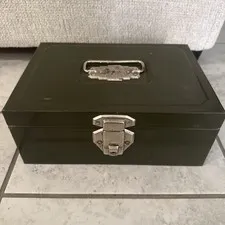 Vintage Union Steel Wilco Security Chest Olive Green Metal Case Box USA