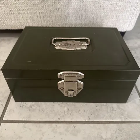 Vintage Union Steel Wilco Security Chest Olive Green Metal Case Box USA