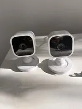 Blink Indoor Home Security Camera System Motion Detection, 2-Piece Set, White