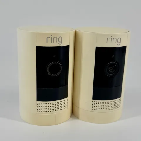 LOT OF 2 Ring 5UM7E5 Stick Up Cam Security Cameras - White (No Accessories)
