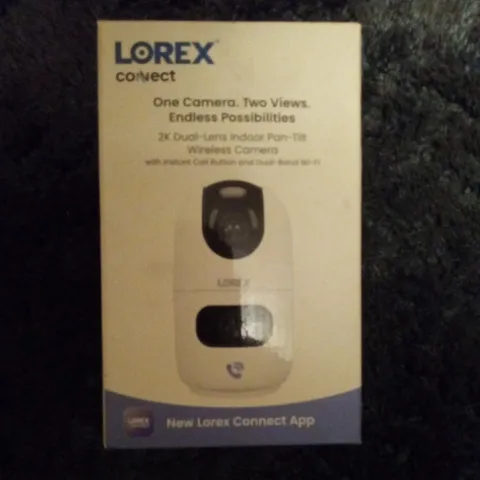 Lorex 2K Dual Lens Indoor Pan-Tilt Wi-Fi Security Camera,128 GB Card,Smart Home 