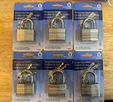 Helping Hand Warded Key Padlock w/2 keys NEW lot of 6 #FQ40010