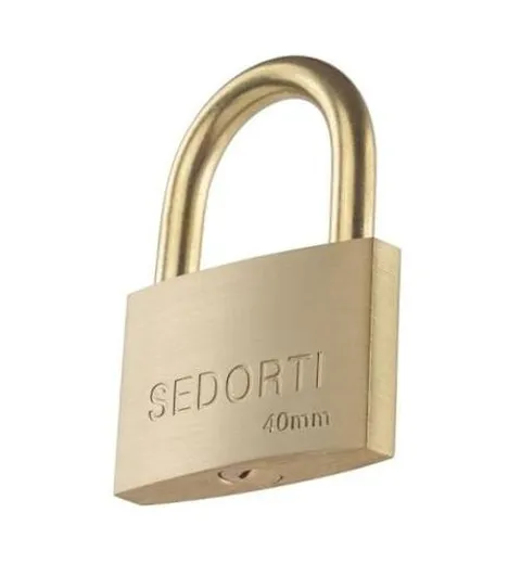 Rust Proof Lock, Solid Brass Padlock with Brass Shackle, 1-1/2" 1 Pack Short