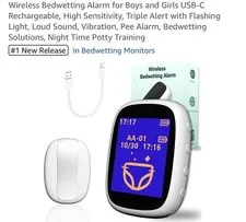 Wireless Bedwetting Alarm for Boys and Girls & seniors, USB-C Rechargeable, High