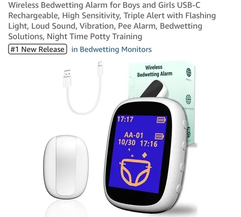 Wireless Bedwetting Alarm for Boys and Girls & seniors, USB-C Rechargeable, High