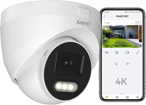 8MP 4K Outdoor Security Camera - Poe IP Surveillance Camera with AI Human/Vehicl