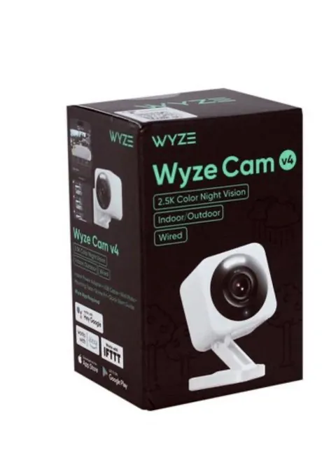 Wyze Cam v4 - 2.5K QHD Indoor/Outdoor WiFi Smart Security Camera