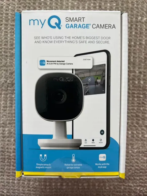 myQ Smart Garage Camera 1080p 2-way audio Easy Magnetic Mounting 130° angle