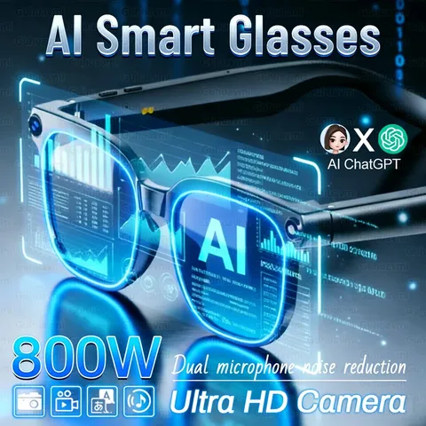 2026 AI Smart Glasses ChatGPT 800W HD Camera 4K Video Recorder 100+Translation B