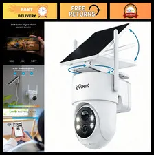 Wireless 2K Outdoor Security Camera, IP66, 360° View, Color Night Vision, AI Det