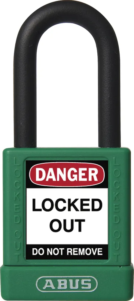 ABUS LOTO PADLOCKS Safety Lockout Tagout Padlock 40mm GREEN -7440GRNKD-Free Post
