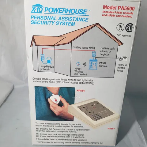 X-10 Powerhouse Personal Assistance Security System PA5800 New Old Stock